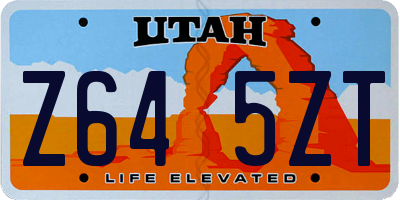 UT license plate Z645ZT