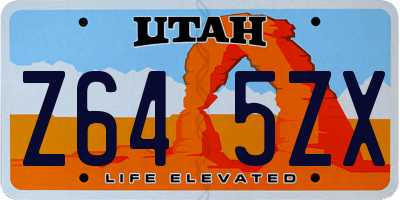 UT license plate Z645ZX