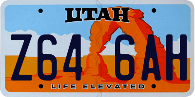 UT license plate Z646AH
