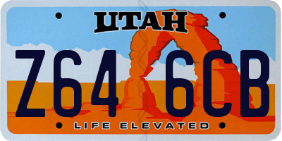 UT license plate Z646CB
