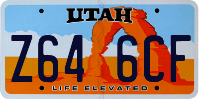 UT license plate Z646CF