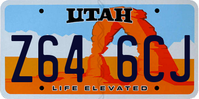 UT license plate Z646CJ