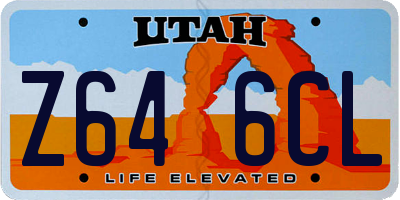 UT license plate Z646CL