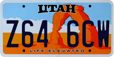 UT license plate Z646CW
