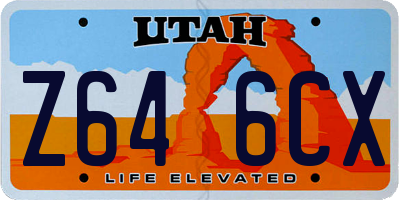 UT license plate Z646CX
