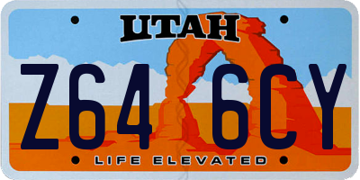 UT license plate Z646CY