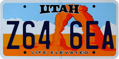 UT license plate Z646EA