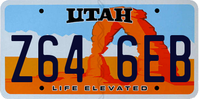 UT license plate Z646EB