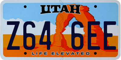UT license plate Z646EE