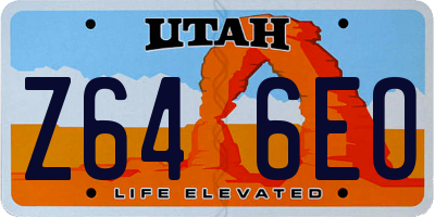 UT license plate Z646EO