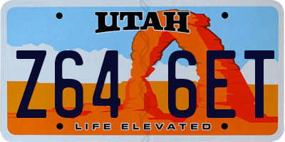 UT license plate Z646ET
