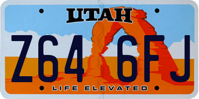UT license plate Z646FJ