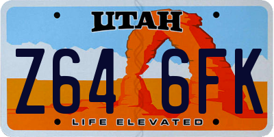 UT license plate Z646FK