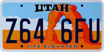UT license plate Z646FU