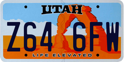 UT license plate Z646FW