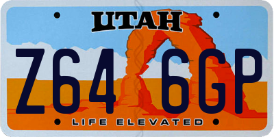 UT license plate Z646GP