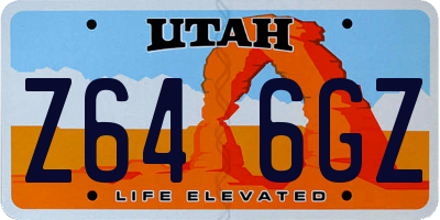 UT license plate Z646GZ