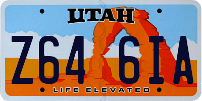 UT license plate Z646IA