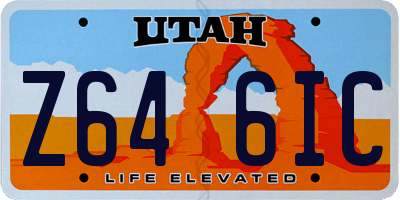 UT license plate Z646IC