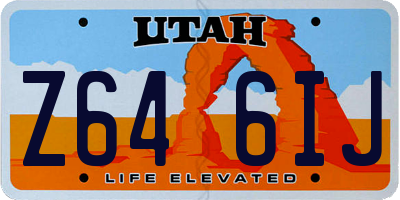 UT license plate Z646IJ