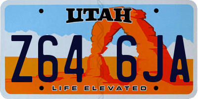 UT license plate Z646JA