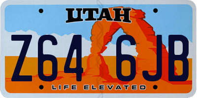 UT license plate Z646JB