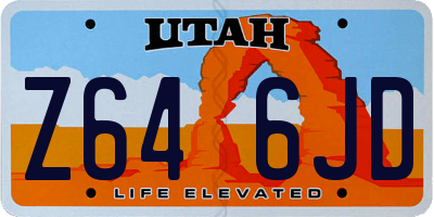 UT license plate Z646JD
