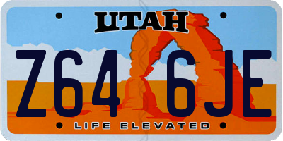 UT license plate Z646JE