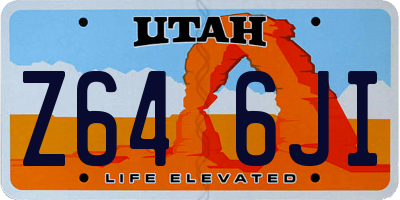 UT license plate Z646JI