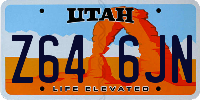 UT license plate Z646JN
