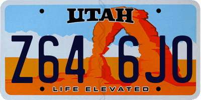 UT license plate Z646JO
