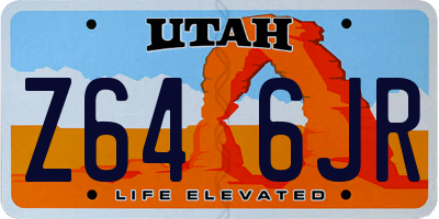 UT license plate Z646JR