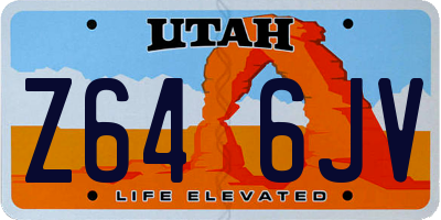 UT license plate Z646JV