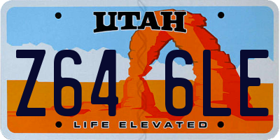 UT license plate Z646LE