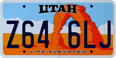 UT license plate Z646LJ