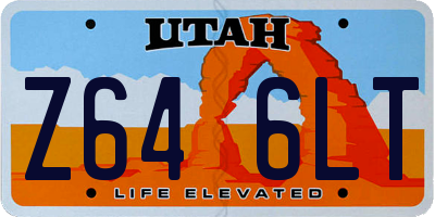 UT license plate Z646LT
