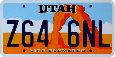 UT license plate Z646NL