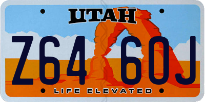 UT license plate Z646OJ