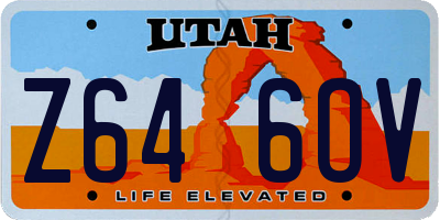 UT license plate Z646OV