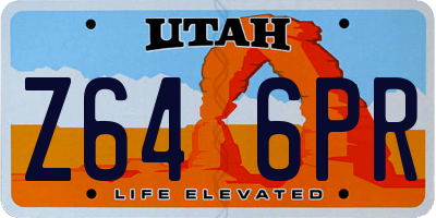 UT license plate Z646PR