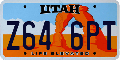 UT license plate Z646PT