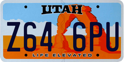 UT license plate Z646PU