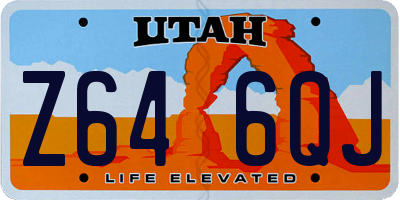 UT license plate Z646QJ