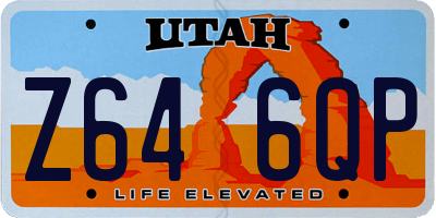 UT license plate Z646QP