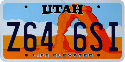 UT license plate Z646SI