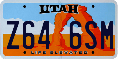 UT license plate Z646SM