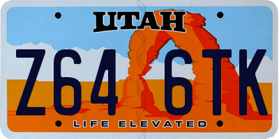 UT license plate Z646TK