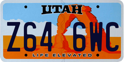 UT license plate Z646WC