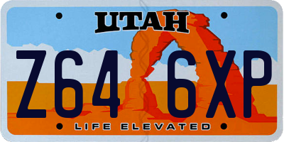 UT license plate Z646XP
