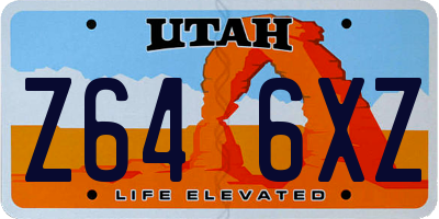 UT license plate Z646XZ